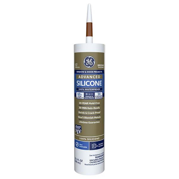 Pinpoint 10.1 oz Window & Door Caulk Sealant Brown, 12PK PI3307357 - main
